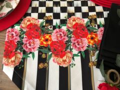 SOFRA SUNUM SETİ KIRMIZI GÜL DESENLİ