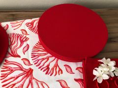 SOFRA SUNUM SETİ KIRMIZI MERCAN DESEN