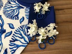 SOFRA SUNUM SETİ MAVİ MERCAN DESENLİ