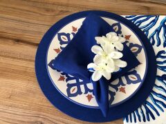 SOFRA SUNUM SETİ MAVİ MERCAN DESENLİ