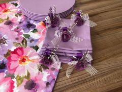 SOFRA SUNUM SETİ SULUBOYA ÇİÇEK DESENLİ