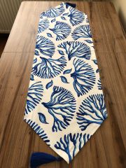 MAVİ MERCAN DESENLİ RUNNER & SUPLA