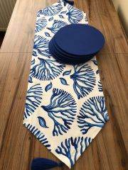 MAVİ MERCAN DESENLİ RUNNER & SUPLA