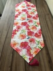 FUŞYA SOFT ÇİÇEK DESENLİ RUNNER
