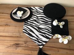 SOFRA SUNUM SETİ ZEBRA DESENLİ