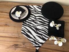 SOFRA SUNUM SETİ ZEBRA DESENLİ