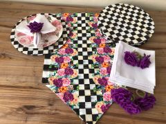 SOFRA SUNUM SETİ MOR GÜL DETAYLI