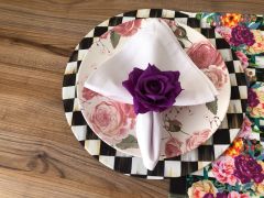 SOFRA SUNUM SETİ MOR GÜL DETAYLI