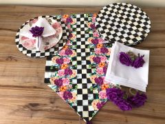 SOFRA SUNUM SETİ MOR GÜL DETAYLI