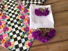 SOFRA SUNUM SETİ MOR GÜL DETAYLI