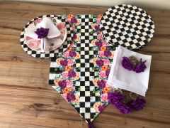 SOFRA SUNUM SETİ MOR GÜL DETAYLI