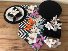 SOFRA SUNUM SETİ  LİLYUM DESENLİ