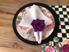 SOFRA SUNUM SETİ MOR GÜL DETAYLI