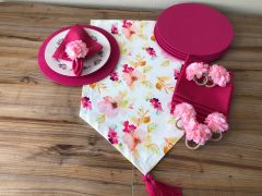 SOFRA SUNUM SETİ SULUBOYA ÇİÇEK DESENLİ