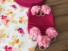 SOFRA SUNUM SETİ SULUBOYA ÇİÇEK DESENLİ