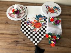 SOFRA SUNUM SETİ ÇİÇEK DESENLİ TAKIM