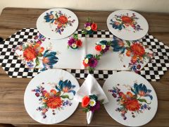 SOFRA SUNUM SETİ ÇİÇEK DESENLİ TAKIM