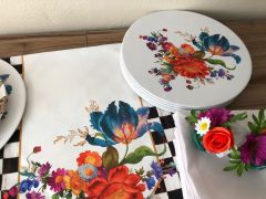 SOFRA SUNUM SETİ ÇİÇEK DESENLİ TAKIM