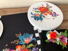 SOFRA SUNUM SETİ ÇİÇEK DESENLİ