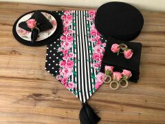 SOFRA SUNUM SETİ PEMBE GÜL DESENLİ TAKIM