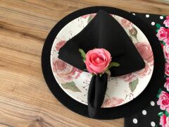 SOFRA SUNUM SETİ PEMBE GÜL DESENLİ TAKIM