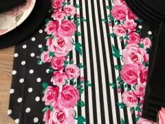 SOFRA SUNUM SETİ PEMBE GÜL DESENLİ TAKIM