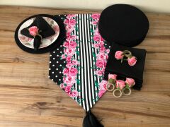 SOFRA SUNUM SETİ PEMBE GÜL DESENLİ TAKIM