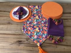 SOFRA SUNUM SETİ ÇİÇEK KARNAVAL DESENLİ TAKIM