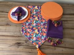 SOFRA SUNUM SETİ ÇİÇEK KARNAVAL DESENLİ TAKIM