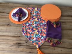 SOFRA SUNUM SETİ ÇİÇEK KARNAVAL DESENLİ TAKIM