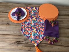 SOFRA SUNUM SETİ ÇİÇEK KARNAVAL DESENLİ TAKIM