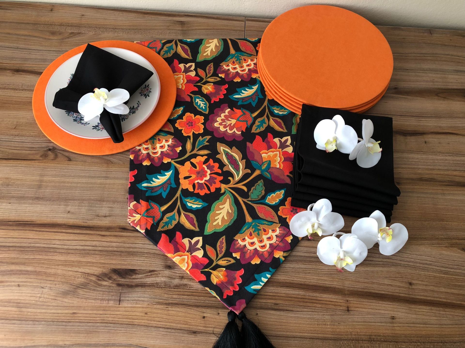 SOFRA SUNUM SETİ ÇİÇEKLİ ŞAL DESEN