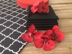 SOFRA SUNUM SETİ SİYAH MOROCCAN DESENLİ TAKIM