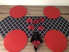 SOFRA SUNUM SETİ SİYAH MOROCCAN DESENLİ TAKIM