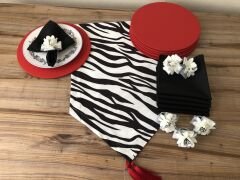 SOFRA SUNUM SETİ ZEBRA DESENLİ TAKIM