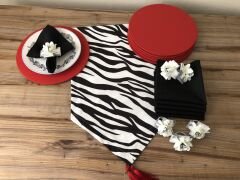 SOFRA SUNUM SETİ ZEBRA DESENLİ TAKIM