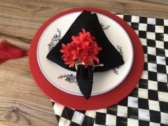 SOFRA SUNUM SETİ YAĞLIBOYA DAMA DESENLİ TAKIM