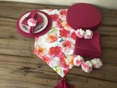 SOFRA SUNUM SETİ SOFT  ÇİÇEK DESENLİ TAKIM