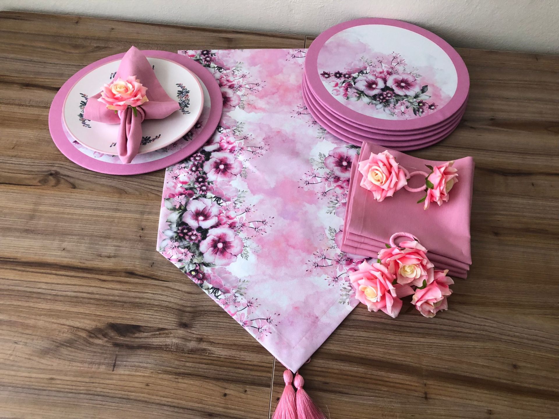 SOFRA SUNUM SETİ ÖZEL SERİ ÇİÇEK DESENLİ