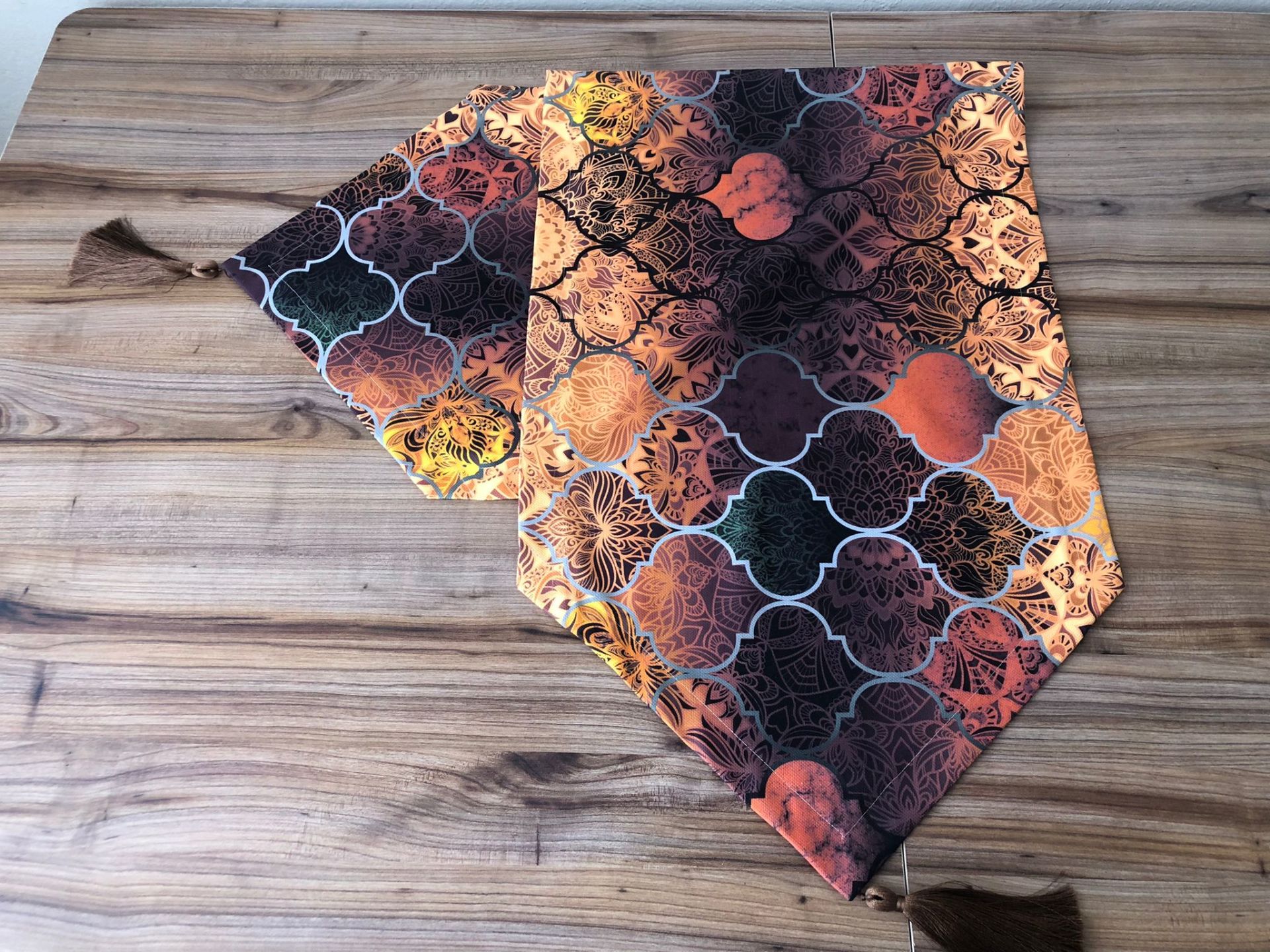 KAHVE RENGİ MOROCCAN DESENLİ RUNNER