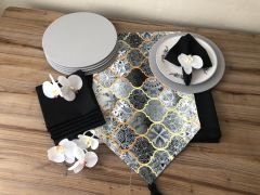SOFRA SUNUM SETİ GRİ MOROCCAN DESEN