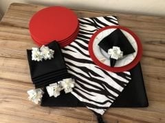 SOFRA SUNUM SETİ ZEBRA DESENLİ