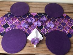 SOFRA SUNUM SETİ MOR MOROCCAN DESENLİ