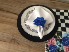 SOFRA SUNUM SETİ MAVİ GÜL DESENLİ