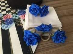 SOFRA SUNUM SETİ MAVİ GÜL DESENLİ