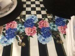 SOFRA SUNUM SETİ MAVİ GÜL DESENLİ