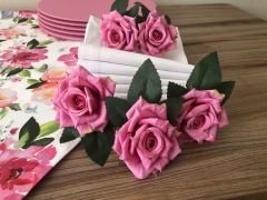 SOFRA SUNUM SETİ BEYAZ ZEMİN SULUBOYA ÇİÇEK DESENLİ