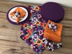 SOFRA SUNUM SETİ MENEKŞE DESENLİ TAKIM