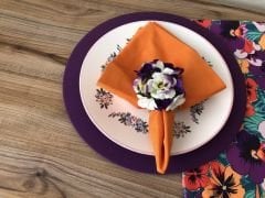 SOFRA SUNUM SETİ MENEKŞE DESENLİ TAKIM