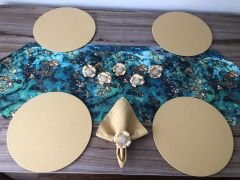 SOFRA SUNUM SETİ YEŞİL GOLD MALAKİT DESENLİ